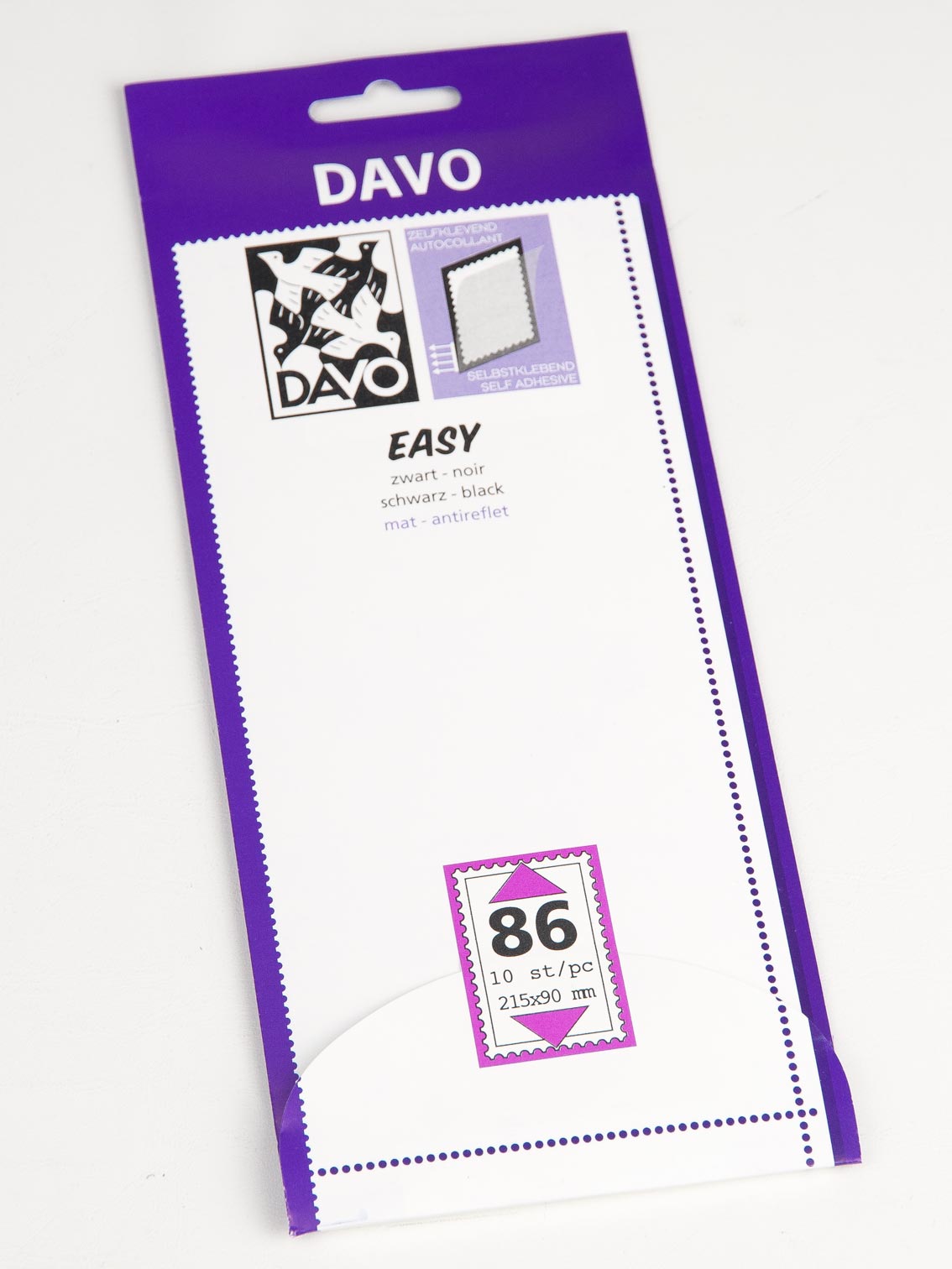 davo-easy-z86-215x90-bandes-autocollantes-noires-x10 image 1