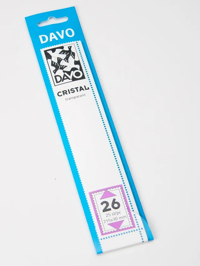 davo-cristal-c26-bandes-timbres-215x30-transparent-lot-25 image 1