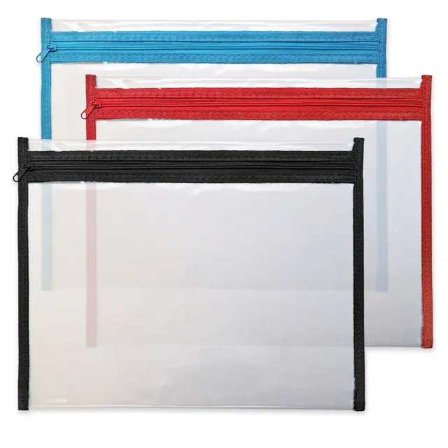 enveloppes-france-sacs-en-plastique-sac-documents-zip-bleu-275x360-mm image 1
