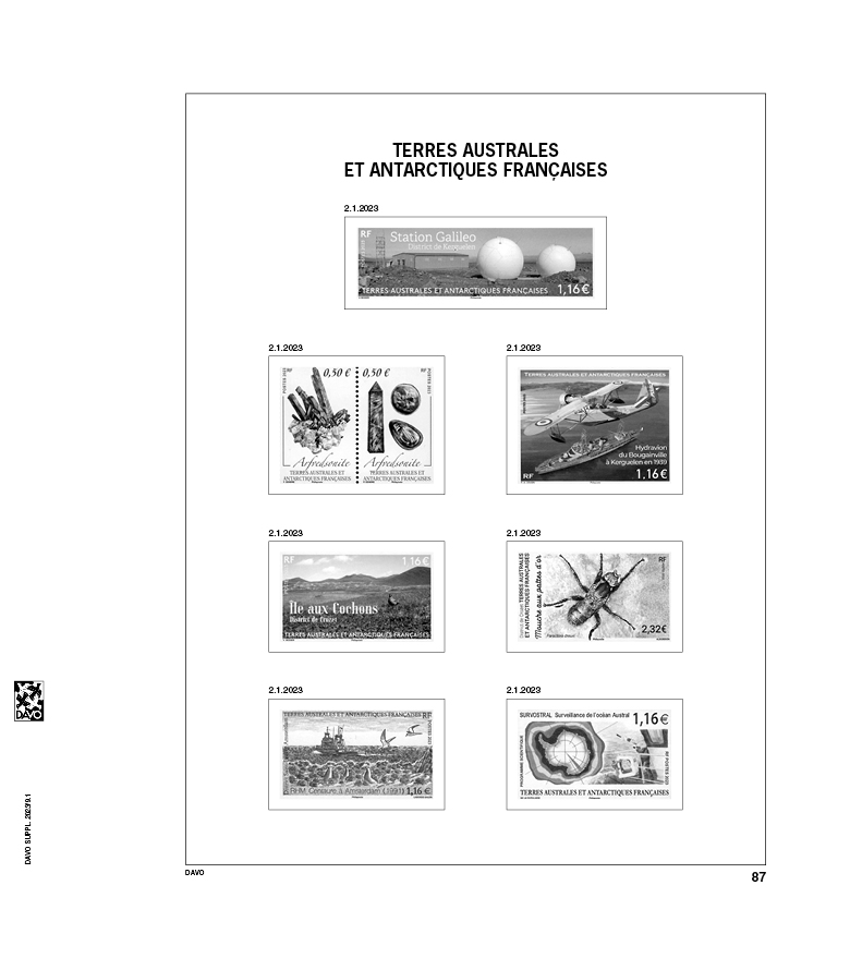 davo-luxe-taaf-2023-pages-suppl-ment-album-timbres-170g image 1