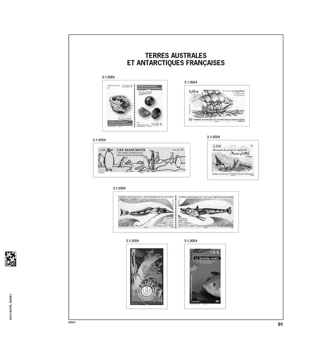 davo-luxe-suppl-ment-taaf-2024-pages-album-timbres-170g image 1