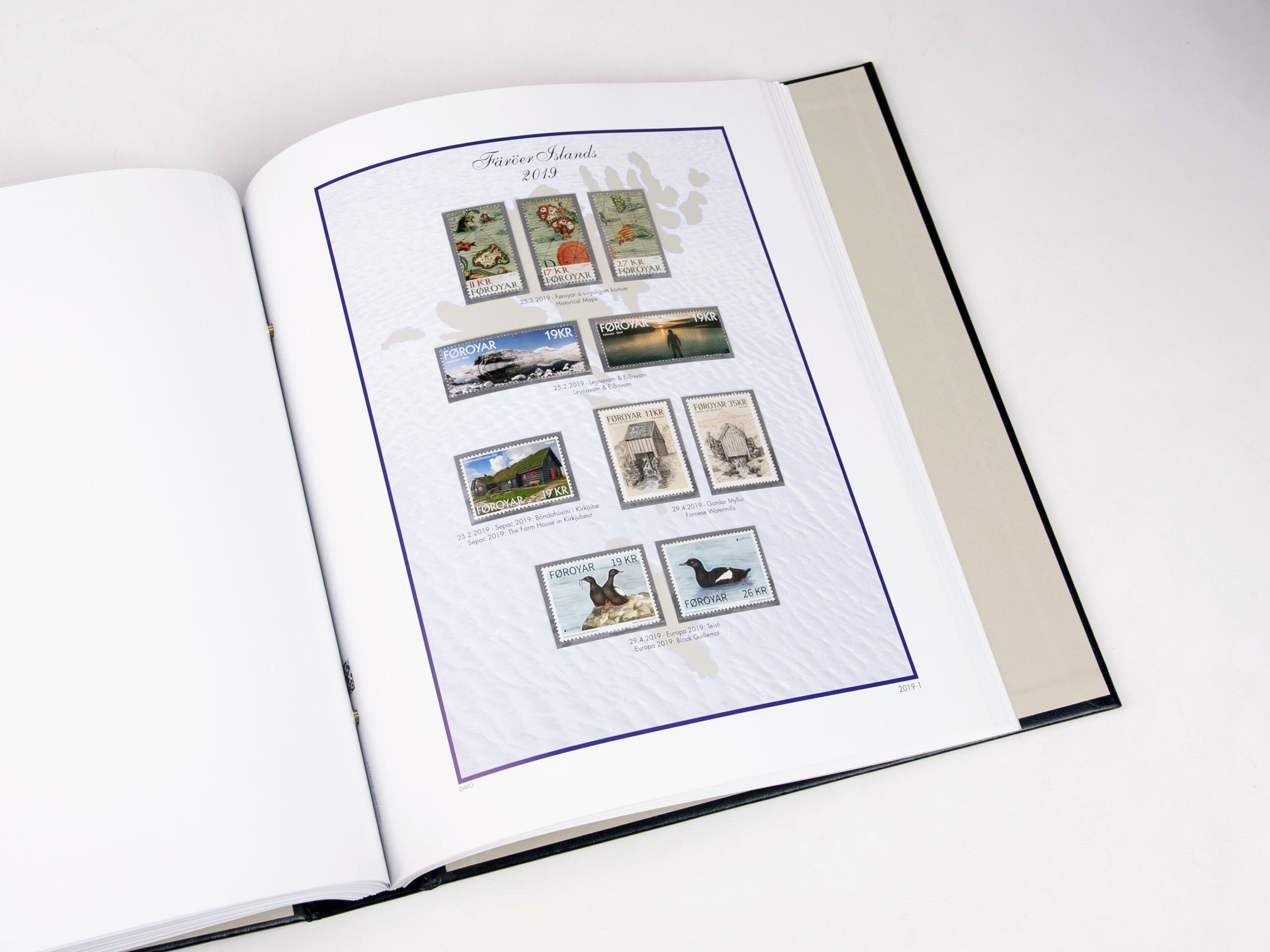 davo-luxe-f-ro-2019-feuilles-album-timbres-170g image 1