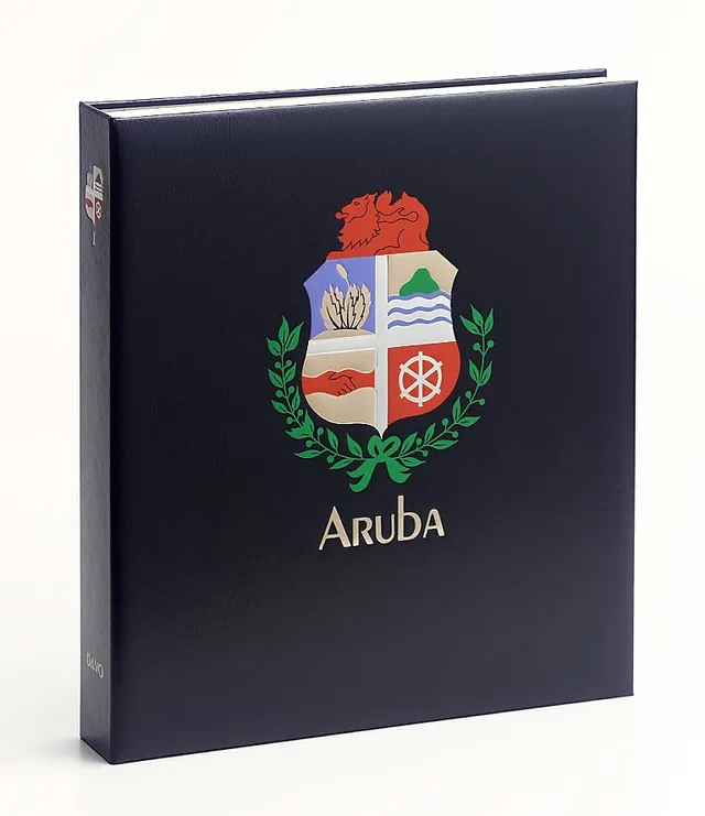davo-luxe-classeur-timbres-aruba-bleu-avec-coffret image 1