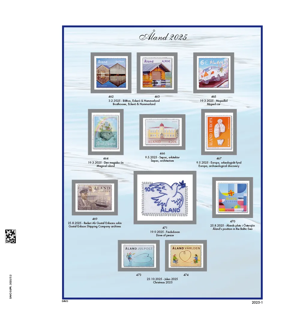 davo-luxe-aland-2025-feuilles-album-timbres-avec-frama-papier-170g image 1