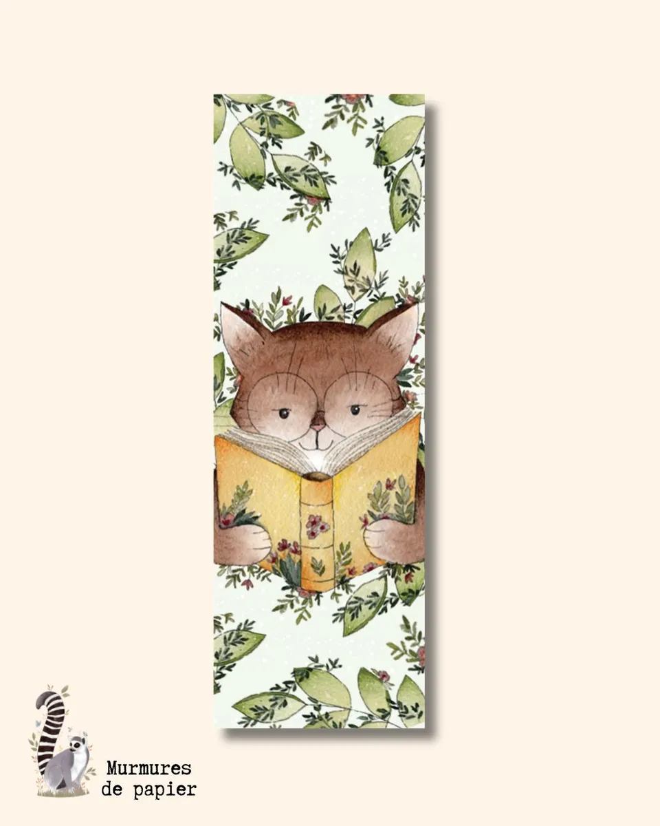 murmures-de-papier-jardin-du-chat-lecteur-marque-page-300g image 1