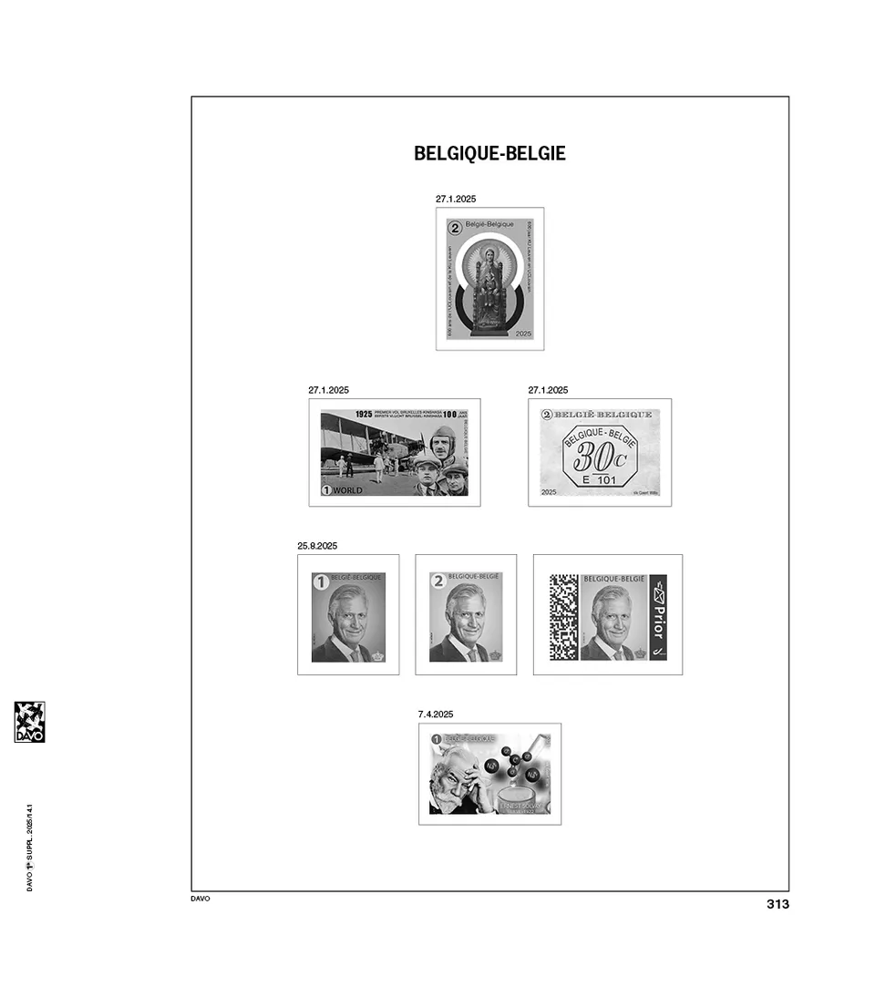 davo-luxe-belgique-2025-pages-album-timbres-base image 1