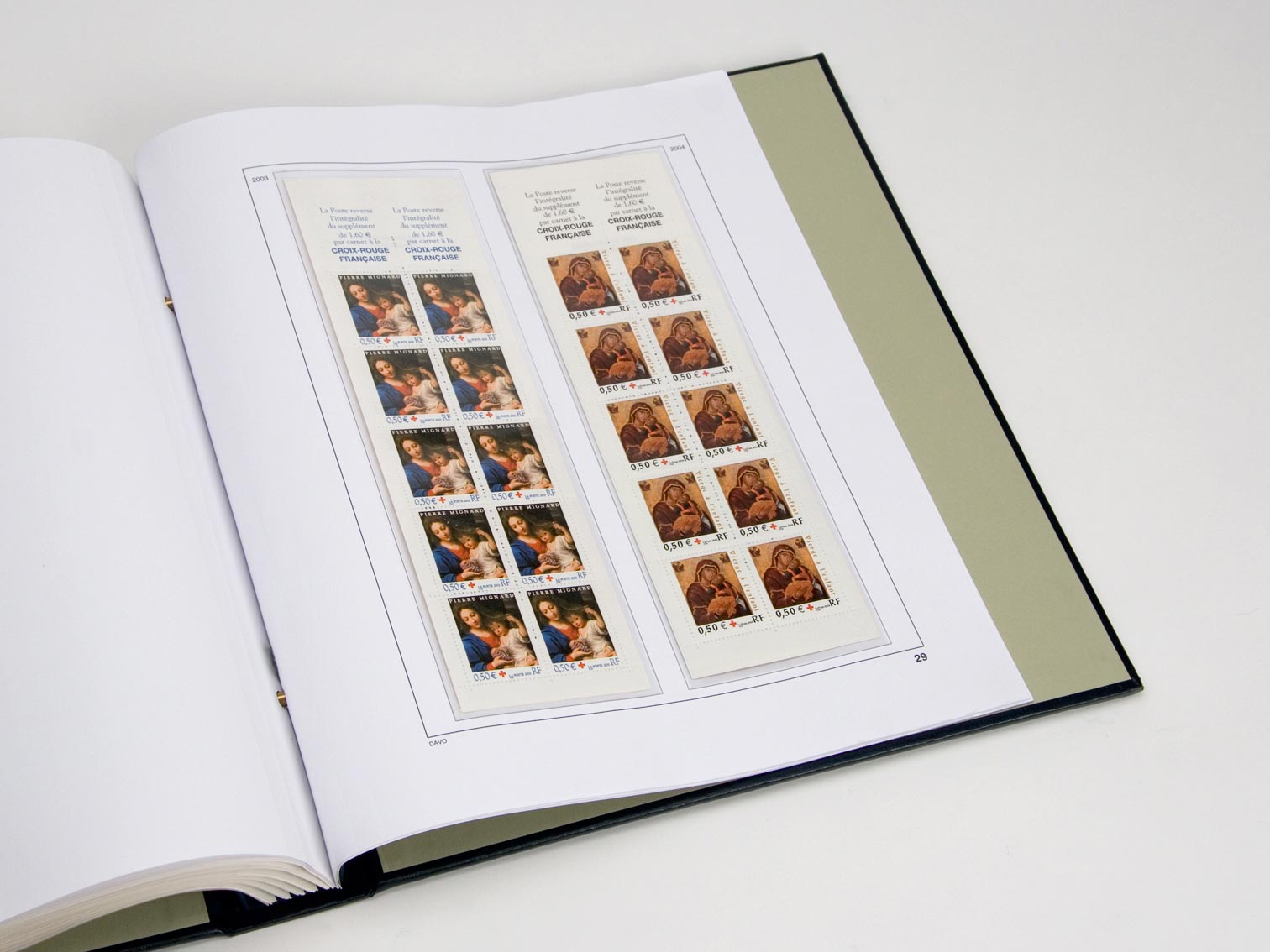davo-luxe-france-croix-rouge-2004-pages-album-timbres image 1
