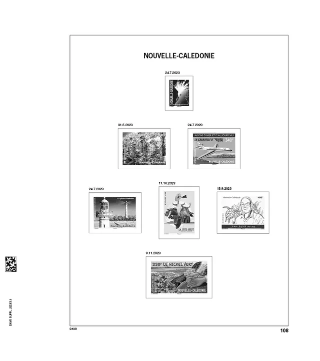 davo-luxe-nouvelle-cal-donie-2023-pages-album-timbres image 1