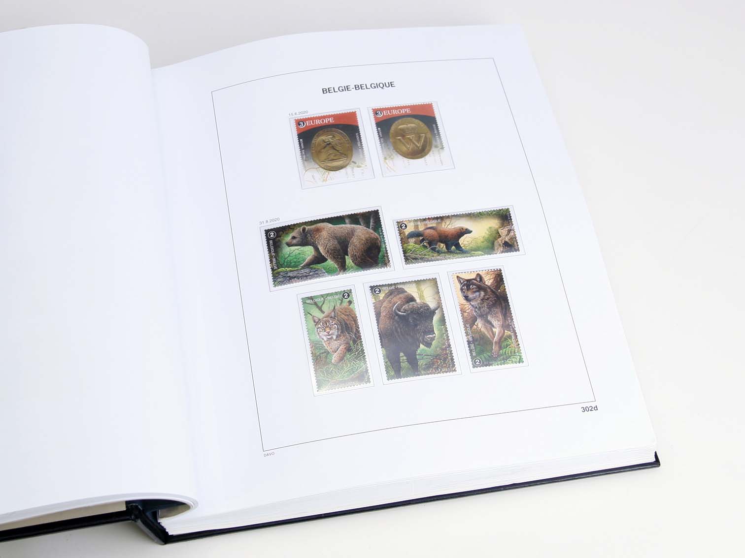davo-luxe-belgique-blocs-2020-feuilles-album-timbres-170g image 1