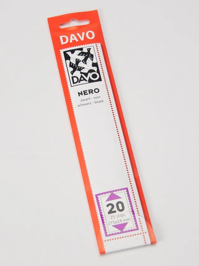 davo-mounts-nero-n20-bande-timbres-215x24-fond-noir-x25 image 1