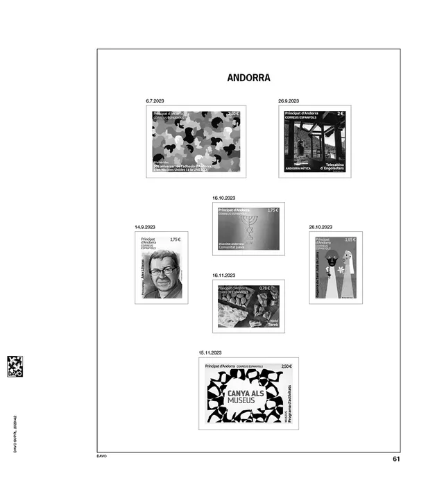 davo-luxe-andorre-espagnol-2023-pages-album-timbres-170-g image 1