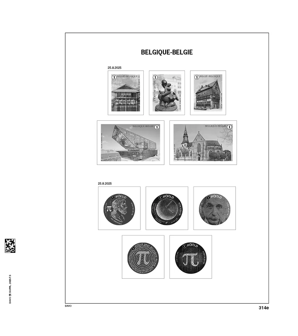 davo-luxe-belgique-blocs-2025-pages-album-timbres-170-g image 1