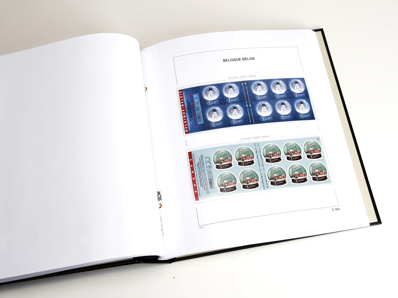 davo-luxe-belgique-carnets-2022-feuilles-album-timbres-170g image 1