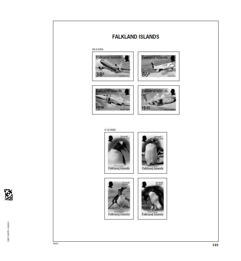 davo-luxe-pages-album-timbres-falkland-2025 image 1