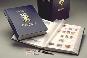 davo-stockbooks-carnet-timbres-g-belgique-bleu-doubles image 1