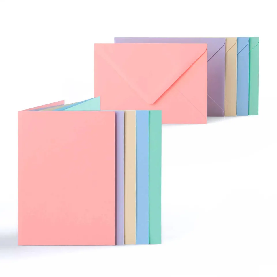enveloppes-france-cartes-pastel-assorties-pack-cartes-enveloppes-mix image 1