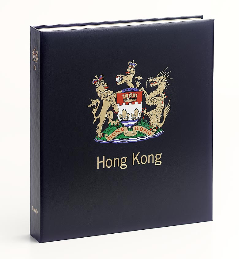 davo-luxe-hong-kong-iii-reliure-album-timbres-bleue-avec-tui image 1