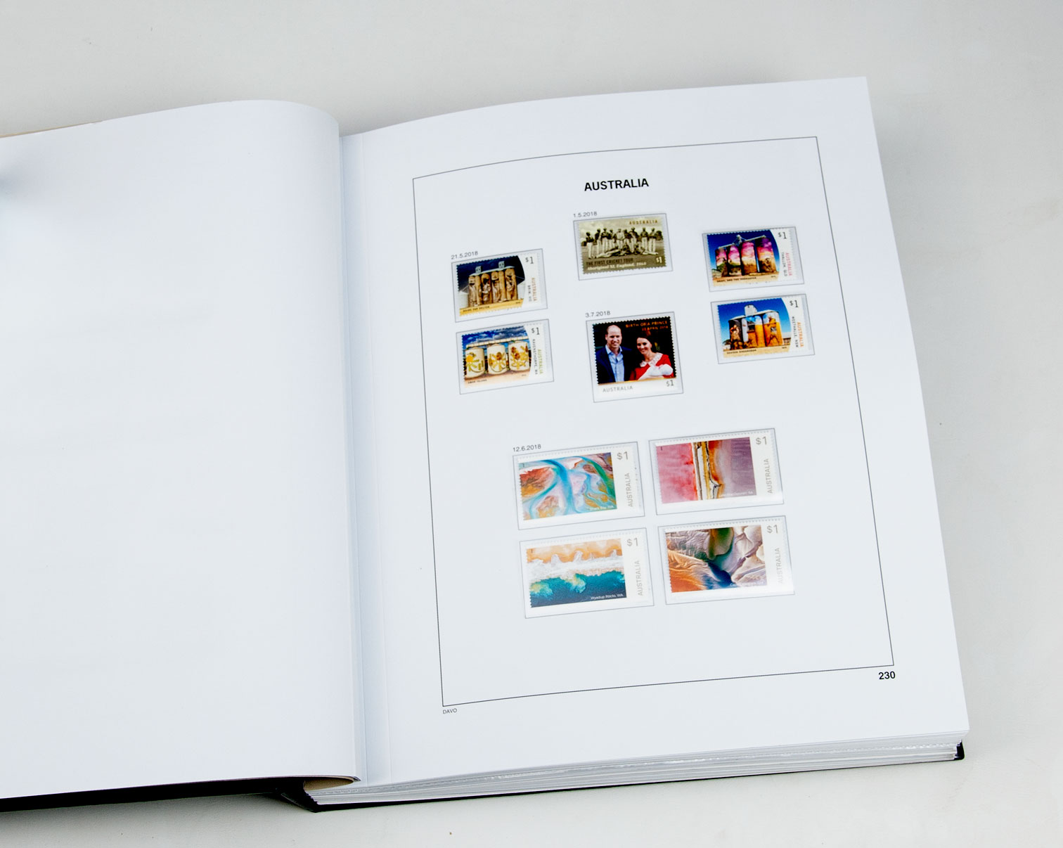davo-luxe-australie-2018-feuilles-album-timbres-170g image 1