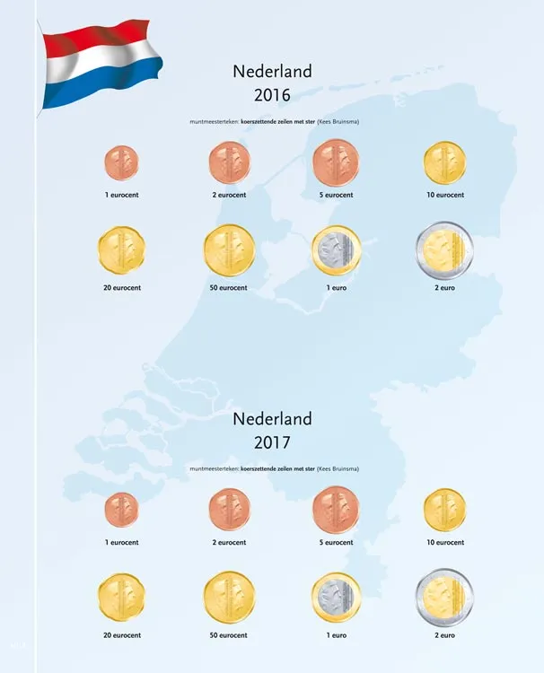 davo-kosmos-euro-pays-bas-2016-2017-feuille-monnaies image 1