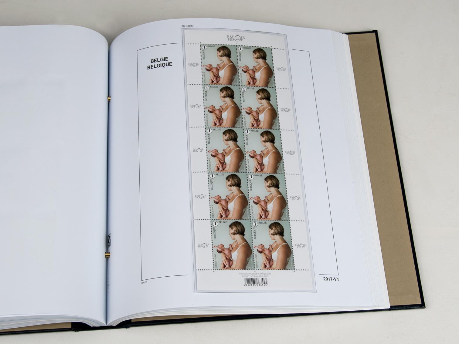davo-luxe-belgique-feuillets-2017-album-timbres-papier-170g image 1