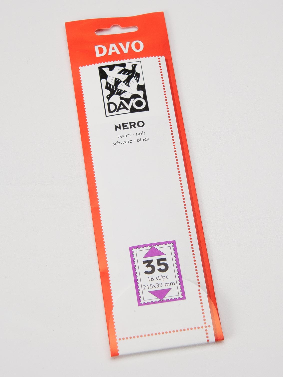 davo-nero-n35-bandes-timbres-215x39-fond-noir-18-pcs image 1