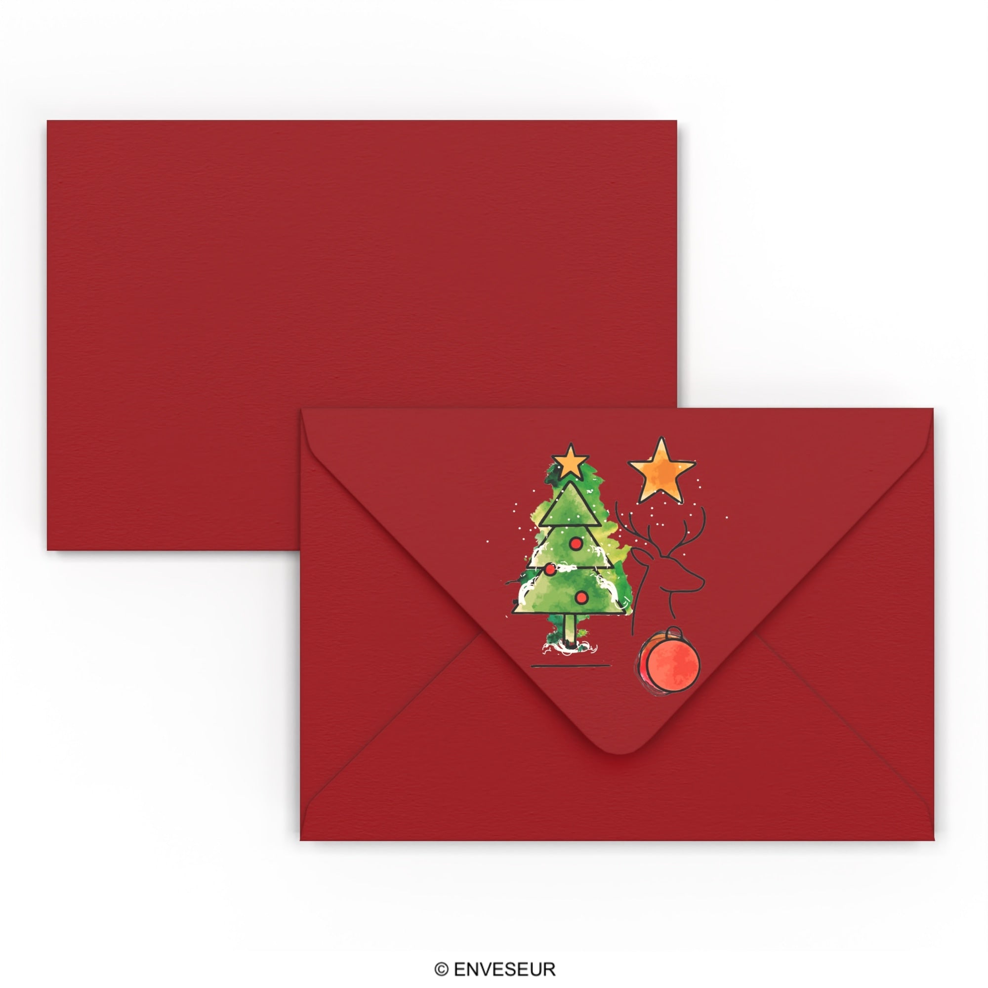 enveloppes-france-v-nements-no-l-sapin-rouge-114x162-c6 image 3