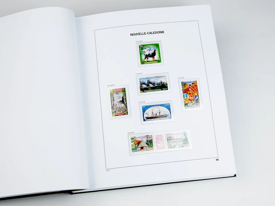 davo-luxe-nouvelle-cal-donie-2018-feuillets-album-timbres-170-g image 1