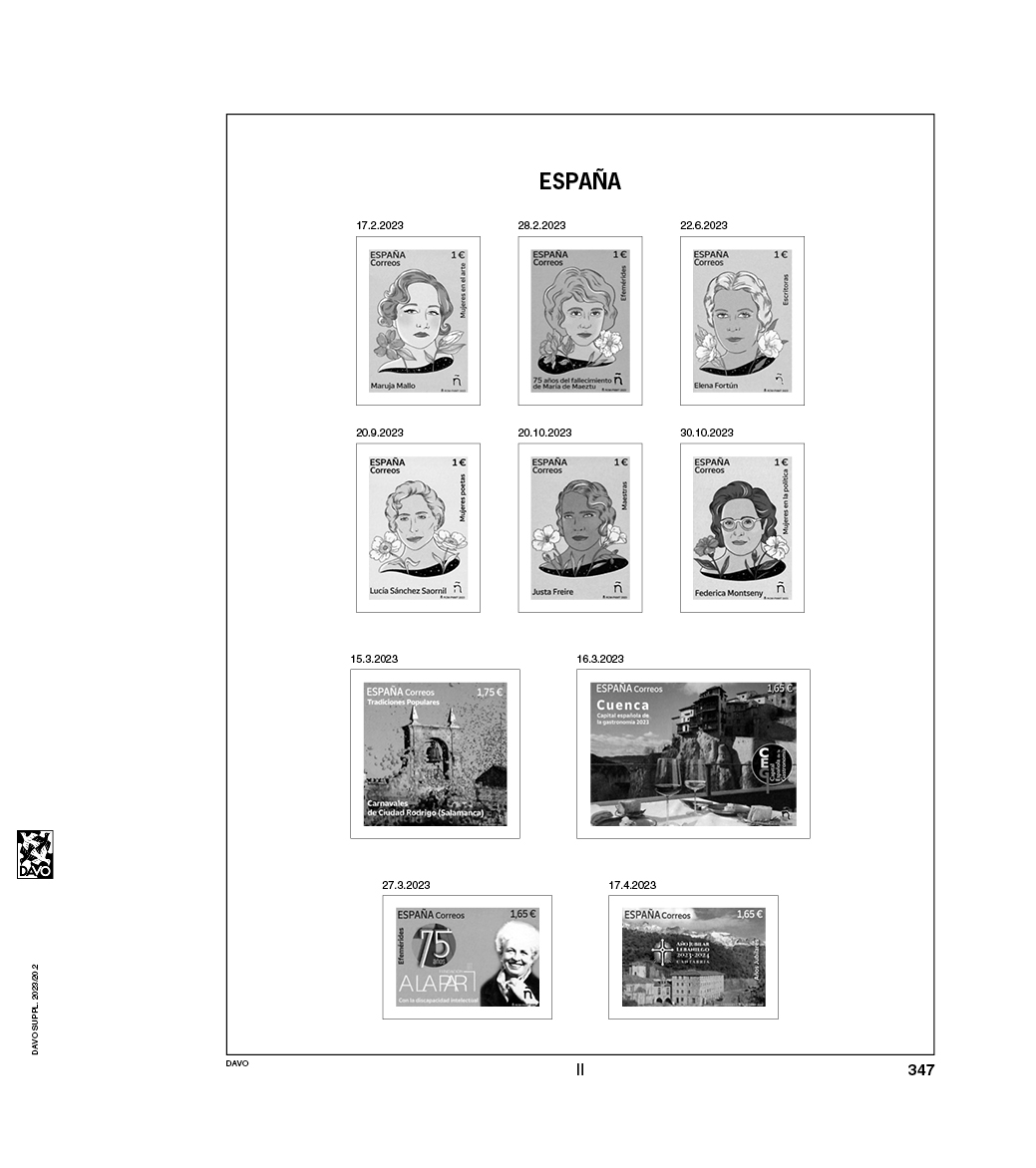 davo-luxe-espagne-2023-suppl-ment-album-timbres image 1