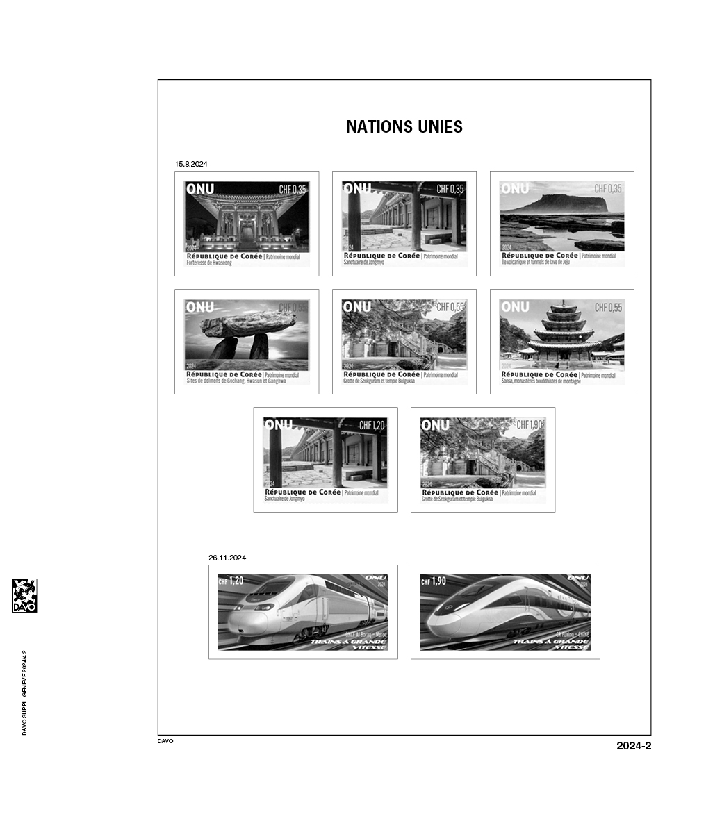 davo-luxe-onu-gen-ve-2024-pages-album-timbres-170g image 1