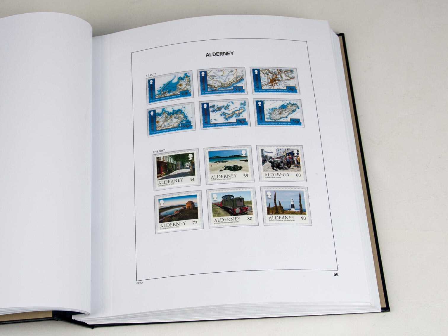 davo-luxe-alderney-2017-pages-album-timbres-170-g image 1