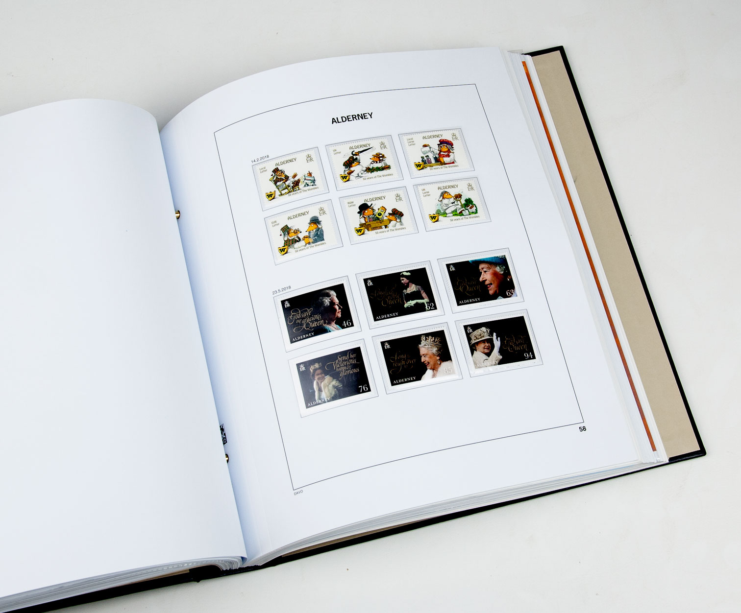 davo-luxe-alderney-2018-feuillets-album-timbres-170g image 1