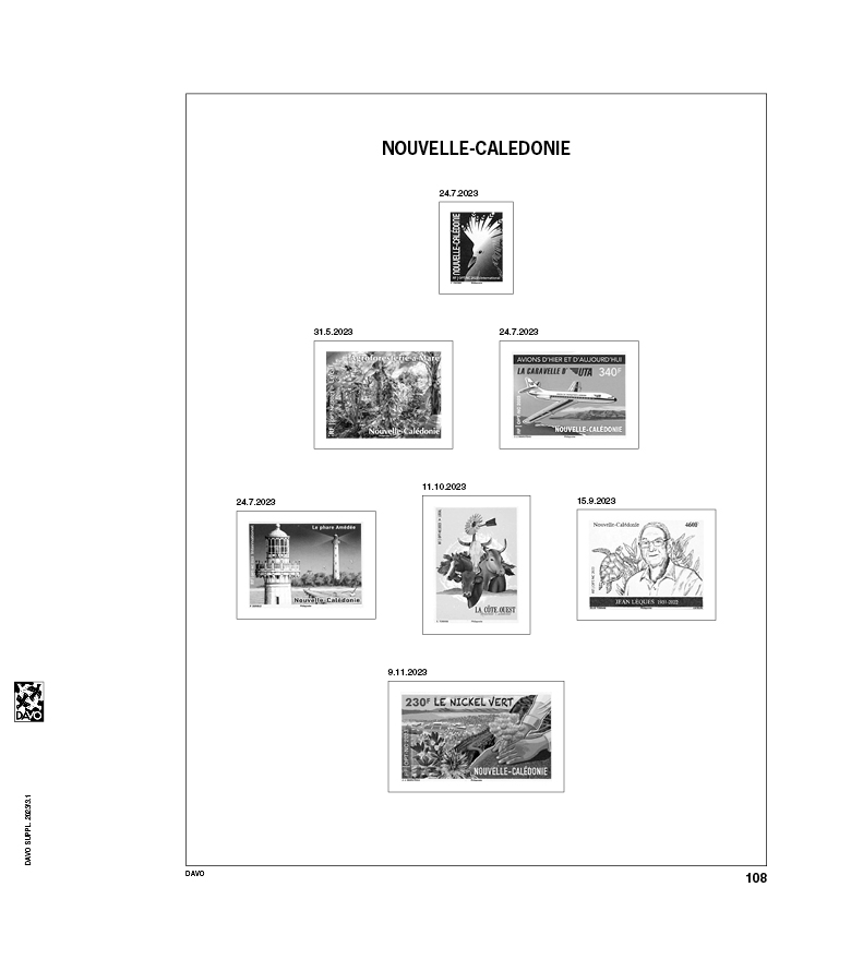 davo-luxe-nouvelle-cal-donie-2023-pages-album-timbres image 1