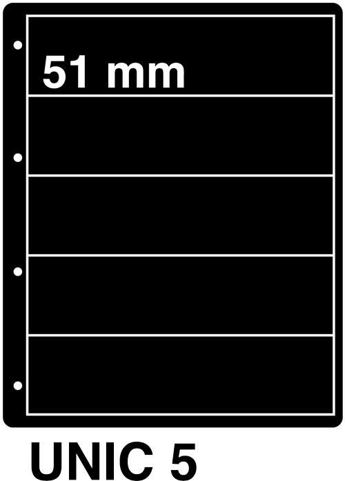 davo-kosmos-unic-5-feuilles-album-timbres-noires-lot-de-5 image 1