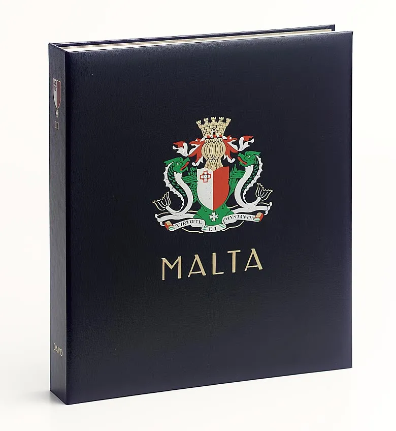 davo-luxe-malte-i-reliure-album-timbres-bleue-avec-coffret image 1