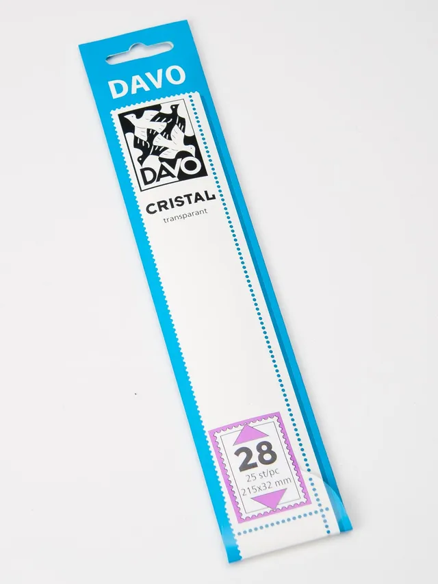 davo-cristal-c28-bandes-timbres-215x32-transparent-lot-25 image 1