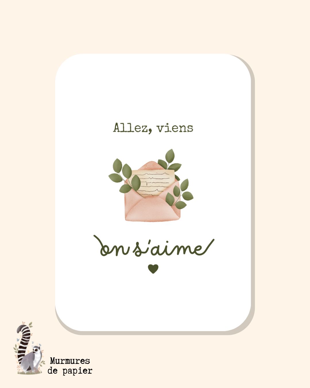 murmures-de-papier-allez-viens-on-s-aime-carte-postale-amour image 1