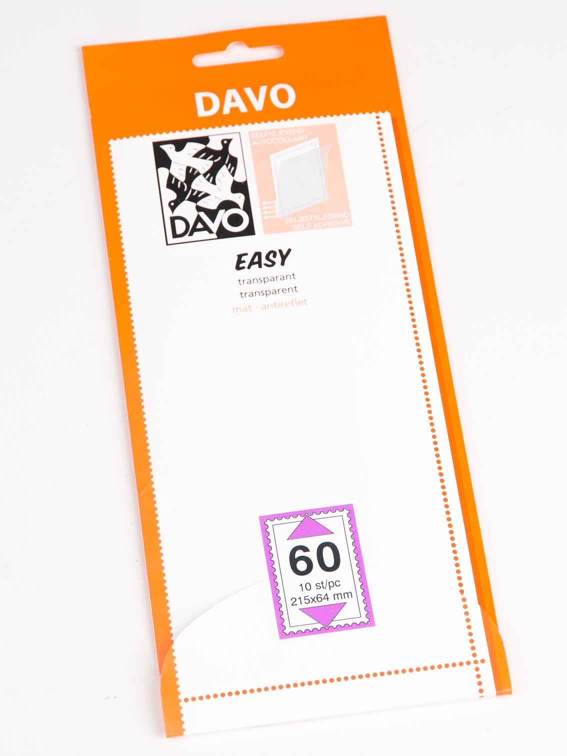 davo-mounts-easy-t60-bandes-timbres-transparent-215x64-10pcs image 1