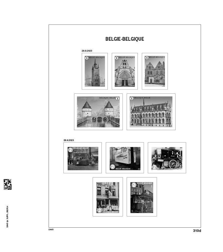davo-luxe-belgique-blocs-2023-pages-album-timbres-170-g image 1
