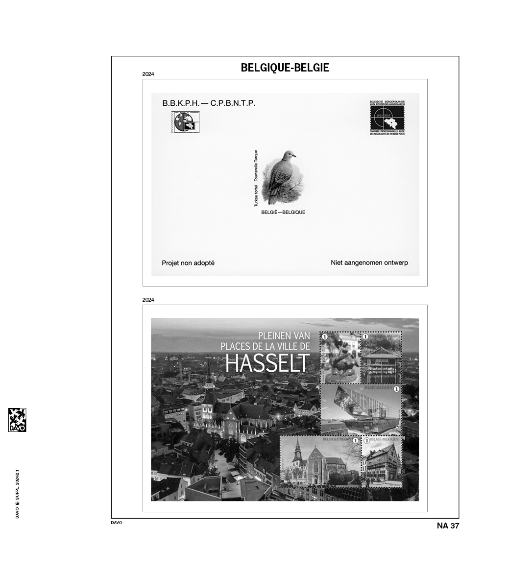 davo-luxe-suppl-ment-belgique-na37-2024-pages-album-timbres image 1