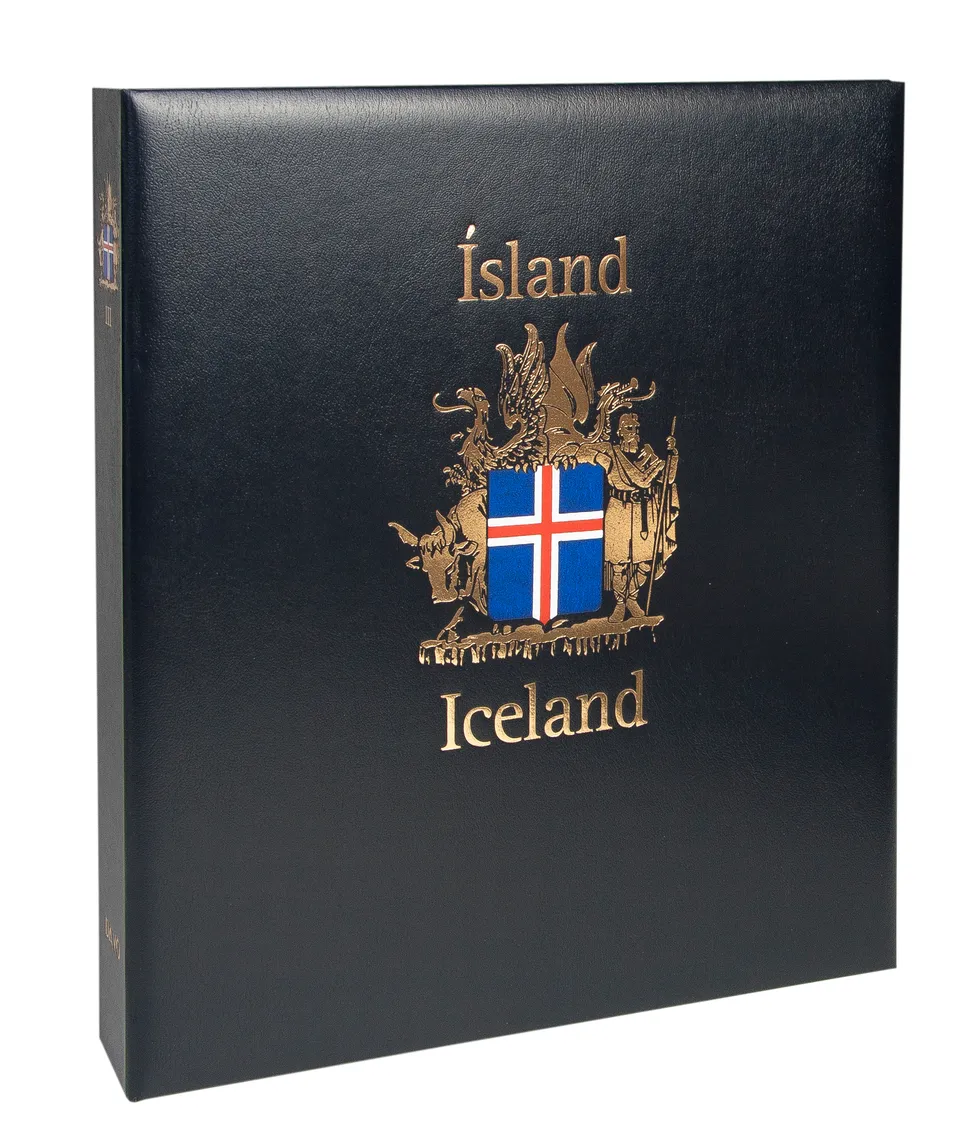 davo-luxe-islande-i-reliure-album-timbres-simili-cuir-bleu image 1