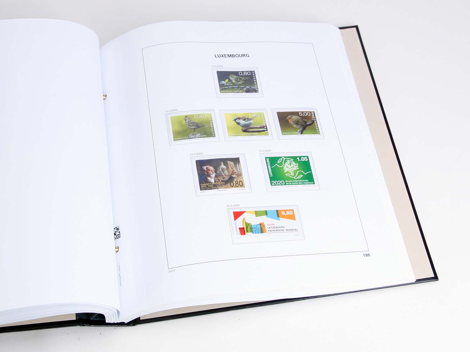 davo-luxe-pages-suppl-ment-luxembourg-2020-album-timbres image 1