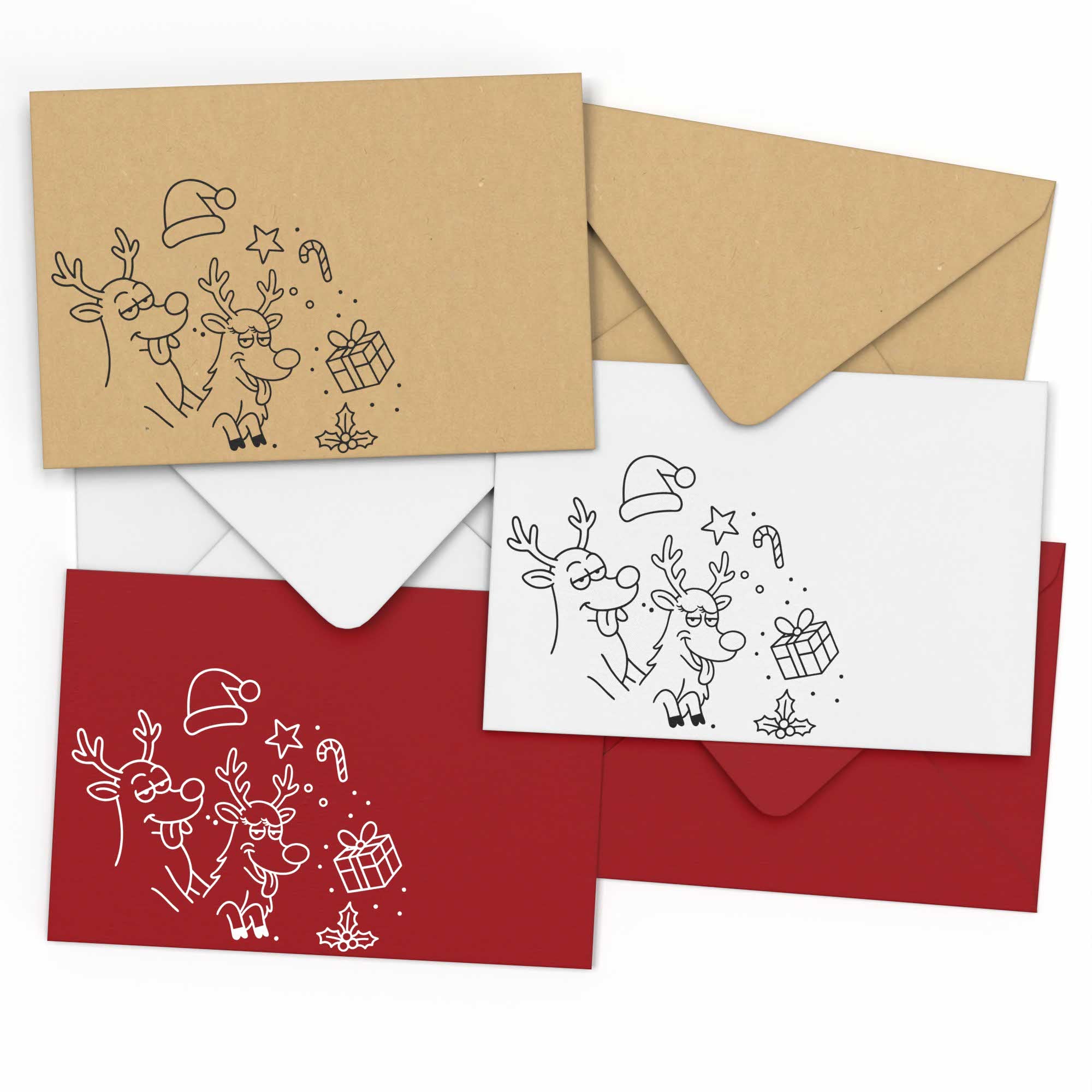 enveloppes-france-duo-de-no-l-enveloppe-no-l-rouge-fonc-e-c6 image 1