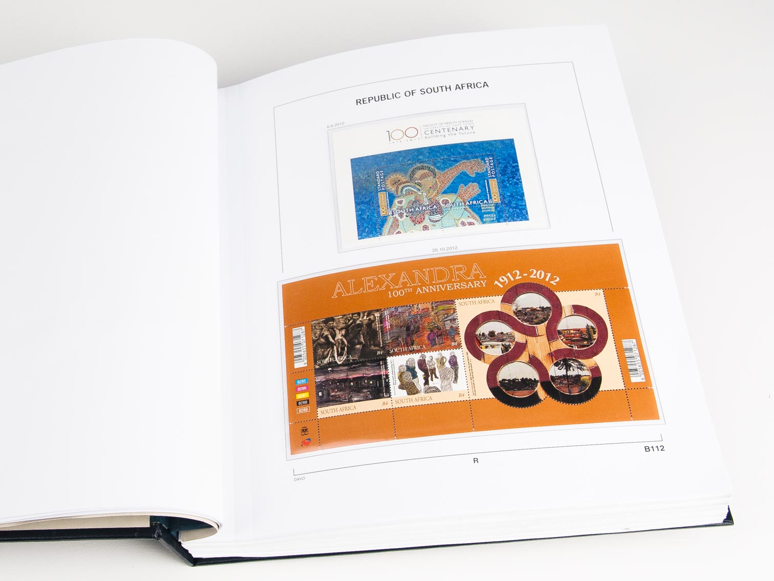 davo-luxe-afrique-du-sud-2012-pages-album-timbres-170g image 1