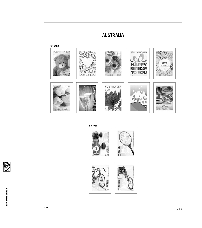 davo-luxe-australie-2023-feuilles-suppl-ment-album-timbres-170g image 1